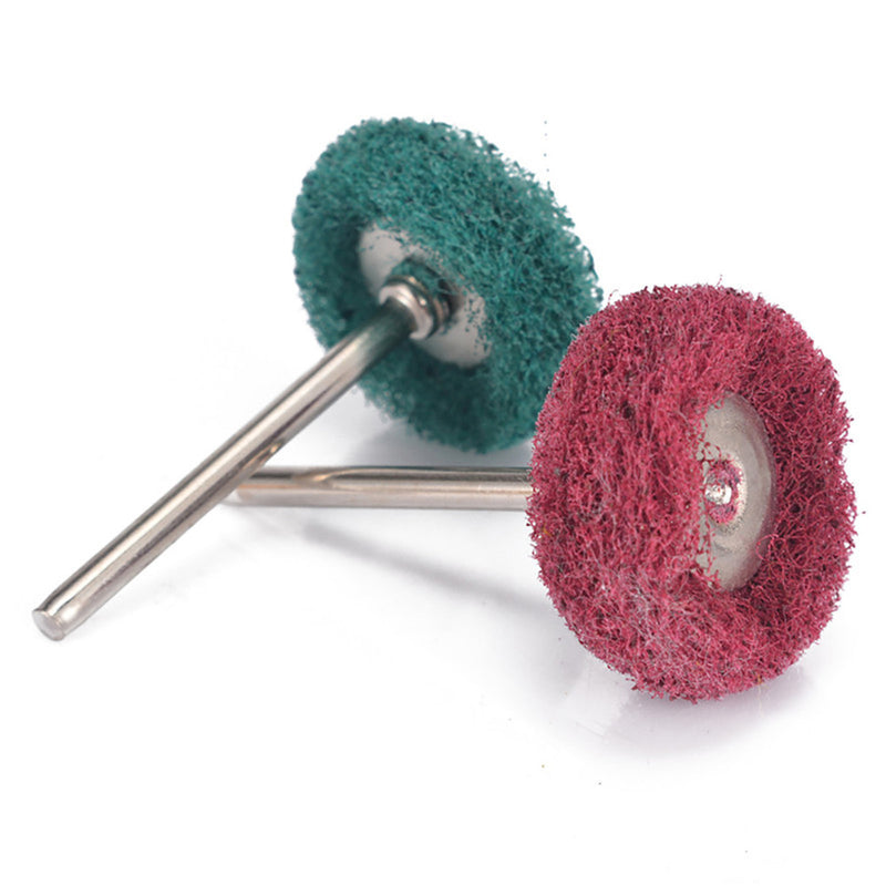 BEST 6Pcs 3mm Shank Wool Felt Grinding Sanding Head Abrasive Buffing Wheel Cotton Thread Polishing Brush