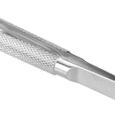 Grey Straight Head Titanium Alloy Tweezers Professional Maintenance Tools 0.15mm Edge Precision