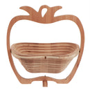 Collapsible Bamboo Fruit Basket Bowl Folding Foldable Trivet Storage Holder Rack Storage Baskets