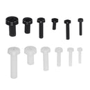 Suleve MXNP2 270Pcs White/Black M2-M5 Plastic Nylon Phillips Screw Round Head Hex Nut Assortment Kits