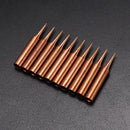 10Pcs Pure Copper Iron Tips 900M-T-I Soldering Tips for Soldering Rework Soldering Iron Station
