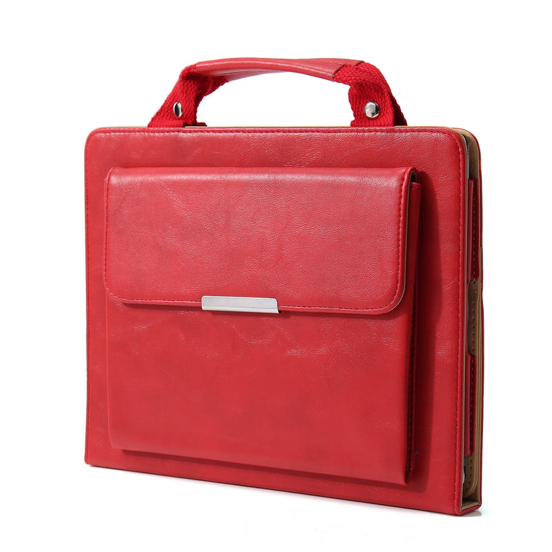 PU Leather Stand Case with Handle & Storage Compartment for iPad 2 3 4 - Perfect for Travel