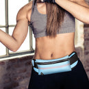 KUULAA Waterproof Pack Nylon Reflective Sports Waist Bag Storage Bag with Headphone Hole for Smartphone below 6.5 inch screen