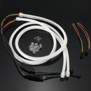 85cm Flexible LED Soft Tube Guide Light Car White DRL Strip Amber Turn Signal Lamps 2PCS