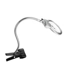 Magnifier LED Light Magnifying Glass w/ Clamp Lamp Flexible Clip on Desktop