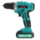 68FV Cordless Drill 2 Speed Adjustment Large Capacity Battery 28Nm Li-ion Electric Drill LED Lighting With Charger