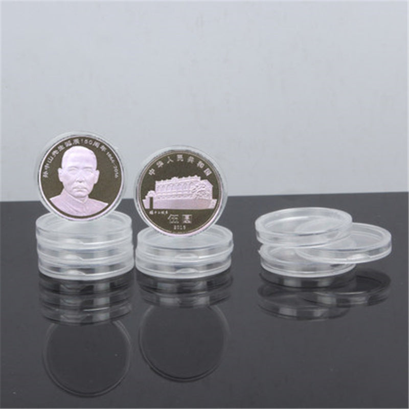 Coins Holder Storage Box Hold 100Pcs 30mm Round Coins Boxes Plastic Protector