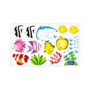 Tropical Cartoon Fish Sea Bubble Ocean World Removable Wall Bathroom Sticker Glass Pastes Decor