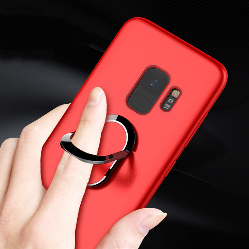 Bakeey Magnetic Metal Ring Bracket TPU Protective Case for Samsung Galaxy S9/S9 Plus