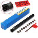 S16Q-SCLCR09 16x180mm Lathe Boring Bar Turning Tool Holder With 10pcs CCMT09T3 Inserts