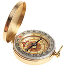 Outdoor Portable Brass Pocket G50 Copper Golden Compass Luminous Navigation Flip