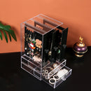 Jewelry Display Stand Dustproof Earrings Holder Jewelry Display Rack Storage Organizer Box
