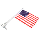 Universal Motorcycle American USA Flag pole Luggage Rack Mount For Harley