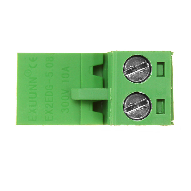 5pcs 5.08mm Pitch 2Pin Plug in Screw PCB Dupont Cable Terminal Block Connector Right Angle