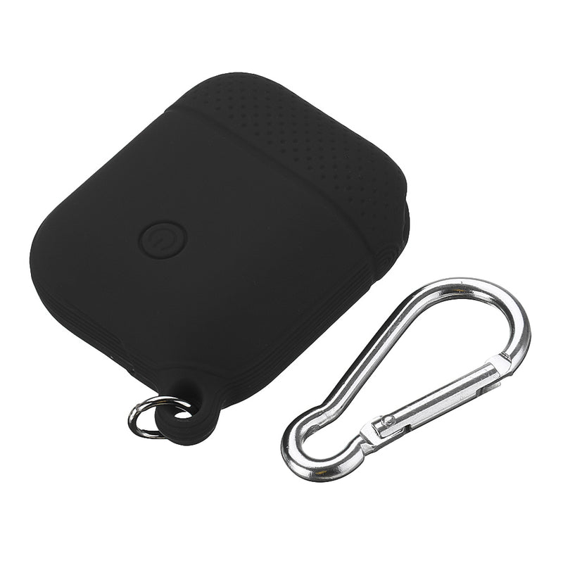 Portable Anti-lost Shockproof Silicone Protective Case Cover with Hook for Apple Earphones Airpods