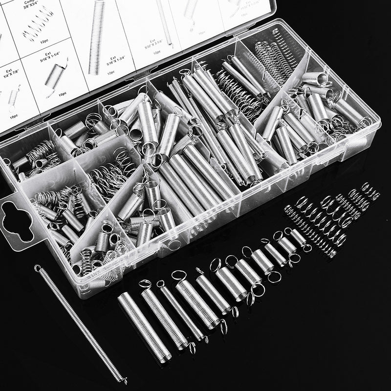 Suleve 200Pcs Steel Springs Electrical Drum Extension Tension Spring Exerciser Pressure Suit