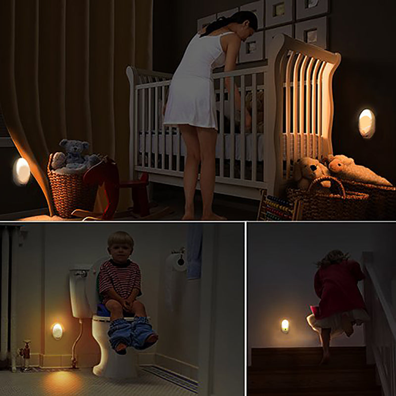 Mini Portable Wireless LED Night Light with Motion Sensor Battery Powered Pocket Wall Lamp Cabinet Stairs Night Lamp