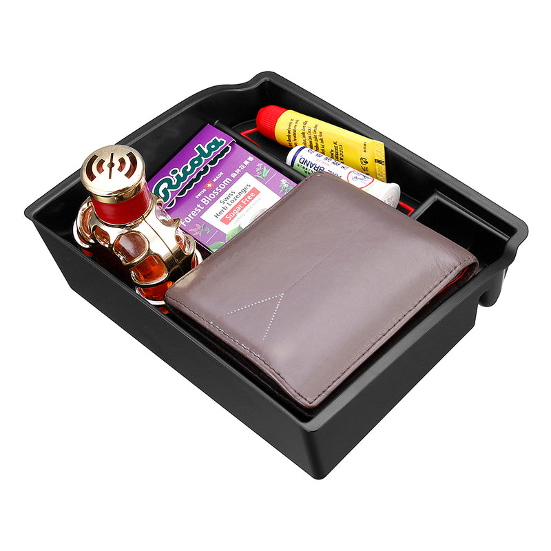 Center Console Tray Armrest Car Storage Box with Mat For Toyota Hilux 2015-2018