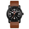 SKMEI 1417 Leather Simple Big Number Business Fashion Men Quartz Watch