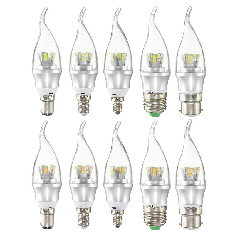 E27 E14 E12 B22 B15 6W 25 SMD 2835 LED Pure White Warm White Filament Light Lamp Bulb AC85-265V