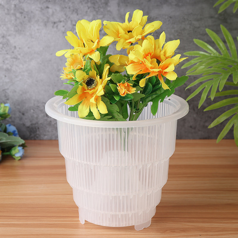 5/6/7 Inch PP Plastic Clear Flower Pot Orchid Planter Container Mesh Pot Home Decorations