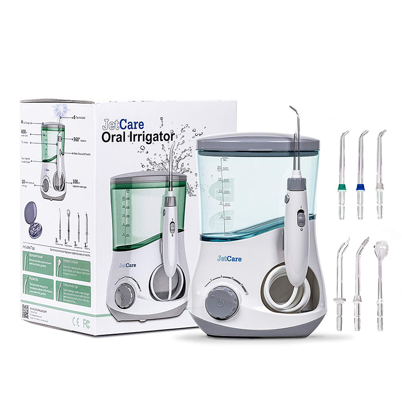 Water Flosser 600ml Dental Oral Irrigator Teeth Cleaner for Personal Braces Care Teeth Cleaning 7 Multifunctional Jet Tips and 10 Adjustable Water Pressure Perfect for Family
