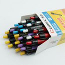 Comix BP104R 24 Pcs Press Ballpoint Pens 0.7mm Blue Ink Color Writing Pen Signing Pen Office School Supplies Kids Students Stationery Gift