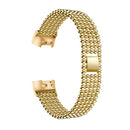 Bakeey Five Beads Round Solid Stainless Steel Watch Band for Fitbit charge 3 Smart Watch