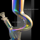 C Type Fancy Water Bottle Pipe Beaker Glass Joint Pipes Bubblers for Smoking Recycler T obacco Water H ookah Pen