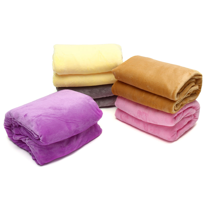 250230cm Warm Blankets Double Sided Soft Rug Plush Fleece Sofa Bedding Throw