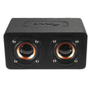 M5 Wooden Dual Driver Unit TF Card AUX FM Radio Stereo Bass bluetooth Speaker With Mic