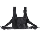 Nylon Radio Walkie Talkie Chest Pockets Harness Bag Backpack Holster Pack Pouch