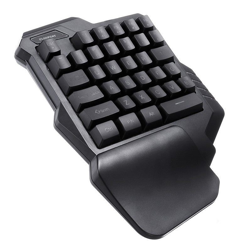 34 Keys One Handed Keyboard Game Mini LED Backlit Ergonomic Single Keypad for LOL/Dota