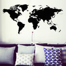 Modern House Removable World Map Wall Sticker Decoration For School Office House Wall  Decor Design