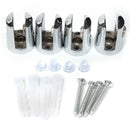 4Pcs Zinc Alloy Round Shelves Support Brackets Clamps 4-6mm Glass Wooden