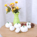 12pcs Halloween White Artificial Pumpkins Harvest Fall Thanksgiving Home Decorations