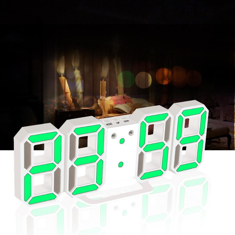 Digital Electronic Desktop Clock LED Clock Alarm Clock 12/24 Hours Display Home Decorations