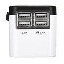AUGIENB Global Universal Conversion Plug Socket 4 USB Travel Adapter