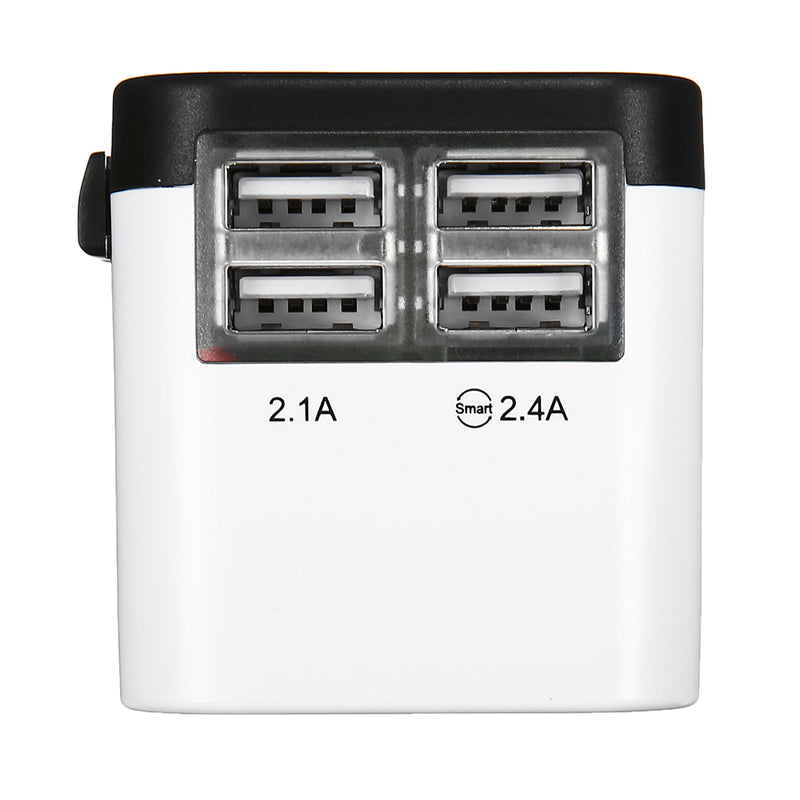 AUGIENB Global Universal Conversion Plug Socket 4 USB Travel Adapter