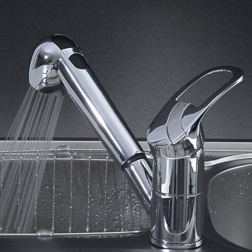 Copper Pull Out Sprayer Kitchen Faucet Stream&Spray 2 Water Mode Single Lever Handle Basin Sink Faucet Hot Cold Mixer Tap