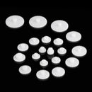 19pcs White Plastic Assorted Gear Kits Double Speed DIY Wheels Gear Reducer Engine Parts