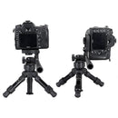 Bakeey MS02 Aluminum Alloy Mini Portable Desktop Tripod Kit 3-Way Ball Head for Live Phone Camera