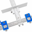 Aluminum Woodworking Tool Drawer CM/Inch Position Cabinet Hardware Jig Guide With 3pcs Drill