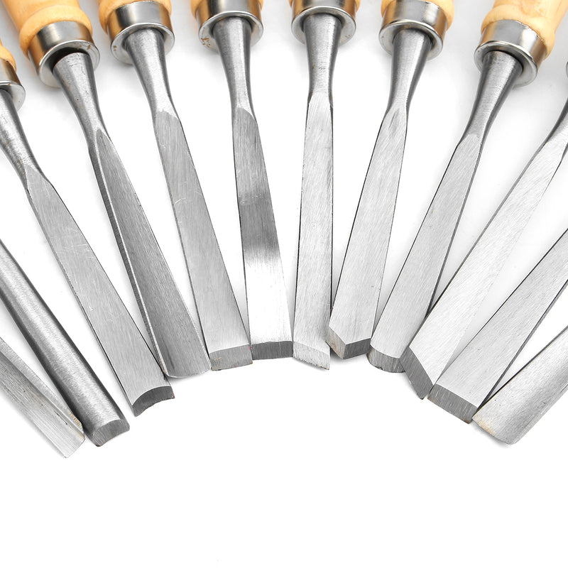 14Pcs Wood Carving Hand Chisel Tools Set Woodworking Professional Gouges Kit