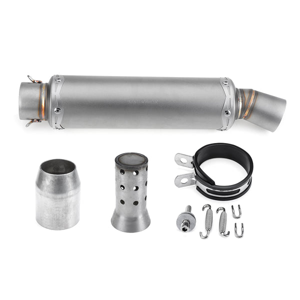 Inlet 36-51mm Motorcycle Exhaust Tail Tip Pipe Muffler Stainless Steel Modified Universal Titanium