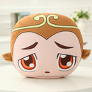 Funny Expression Cartoon Monkey Throw Pillow Soft Plush Sofa Cushion Home Car Decoration