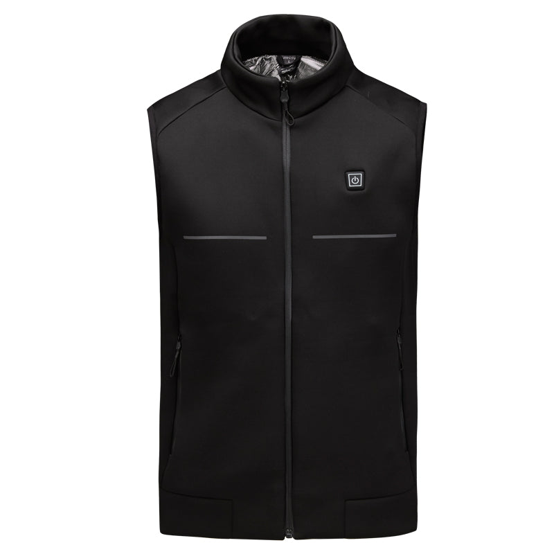 Electric USB Heated Warm Back Cervical Spine Hooded Winter Jacket Motorcycle Skiing Riding Coat