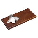 Wall Mounted Bottle Opener Rustic Wood Alloy Cap Catcher Kitchen Bar Decorations