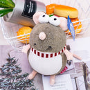 Cute Fat Grey Big Eyes Rat Pillow Stuffed Animal Plush Toy for Kids Birthday Gift
