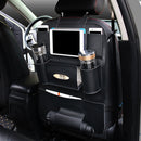 Multi-functional PU Leather Car Back Seat Storage Bag Multi Pocket Phone Cup Holder Organizer